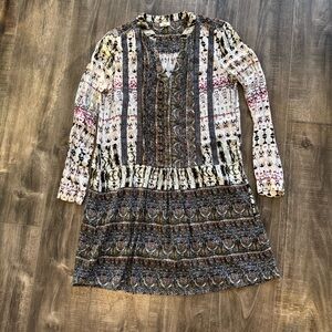 Anthropologie Multicolor Long Sleeve Dress